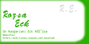 rozsa eck business card